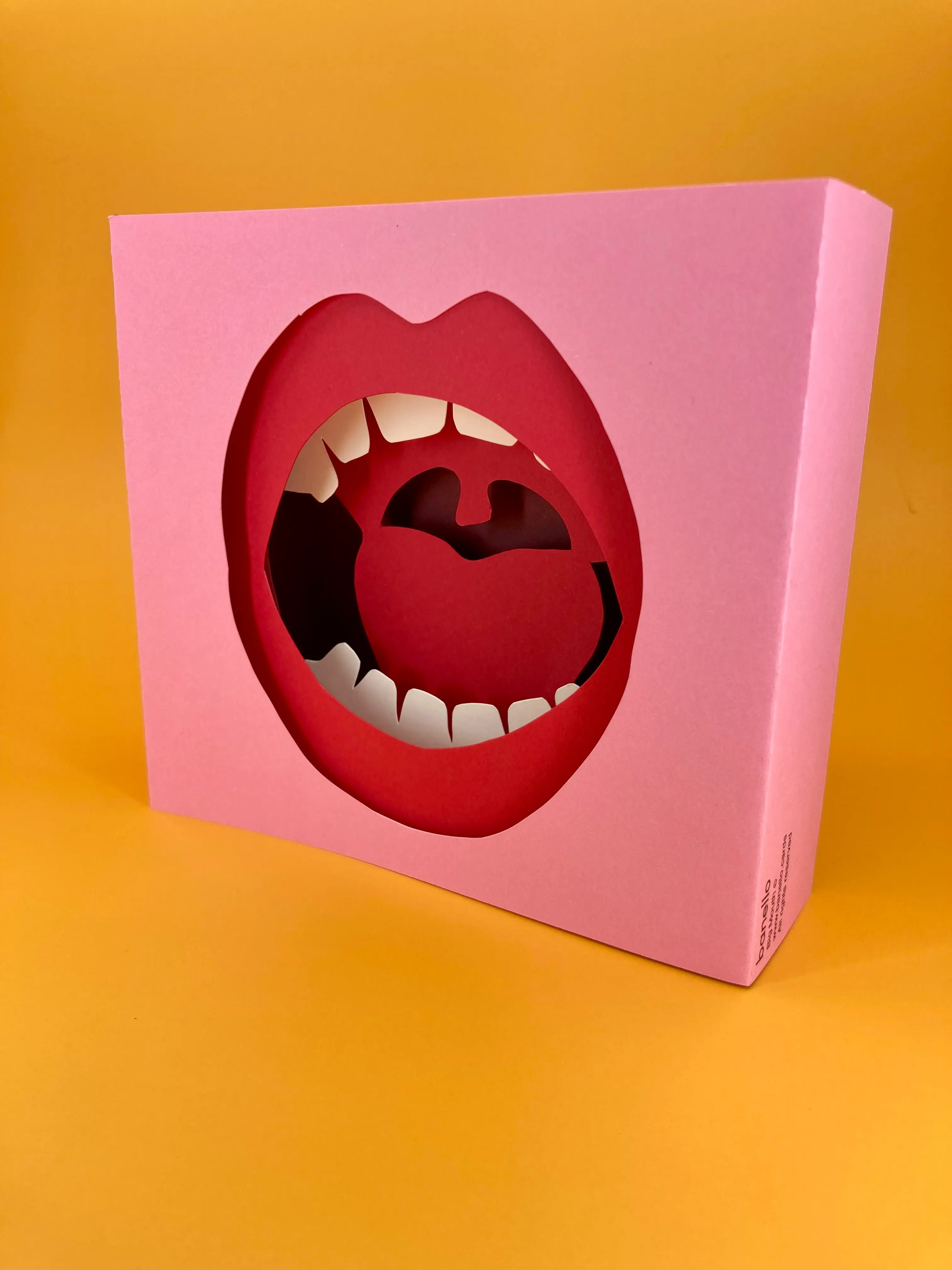 big open mouth with teeth and tongue birthday card Banello Cards - Fun Printable Pop Up Cards