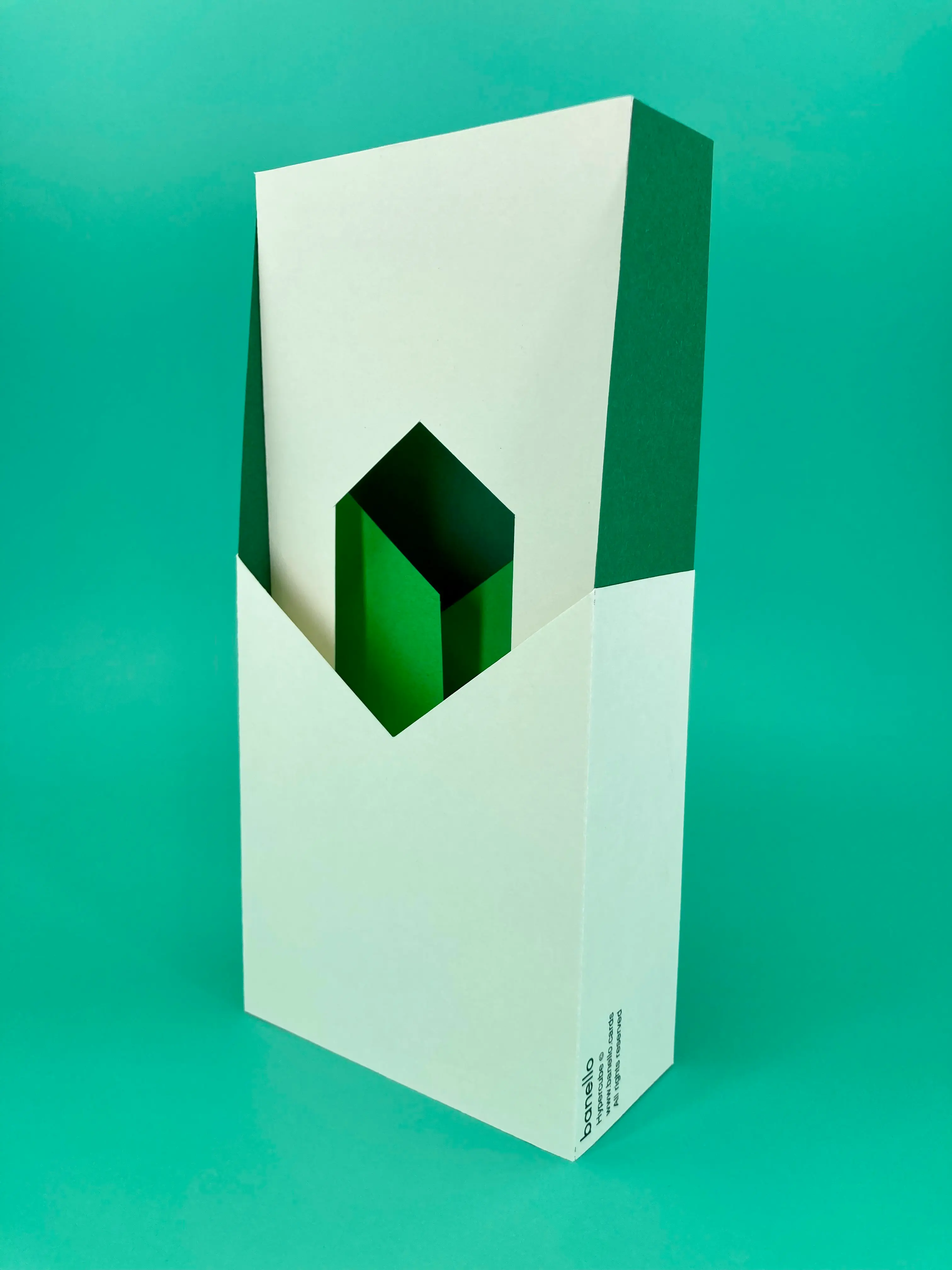 Hypercube Geometry Banello Cards - Fun Printable Pop Up Cards